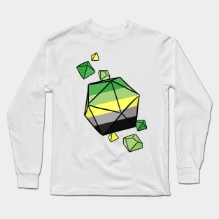 Aro Pride Flag Dice Long Sleeve T-Shirt